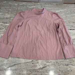 SHEIN Womens Dressy Pale Pink Long Sleeve Blouse - Size S